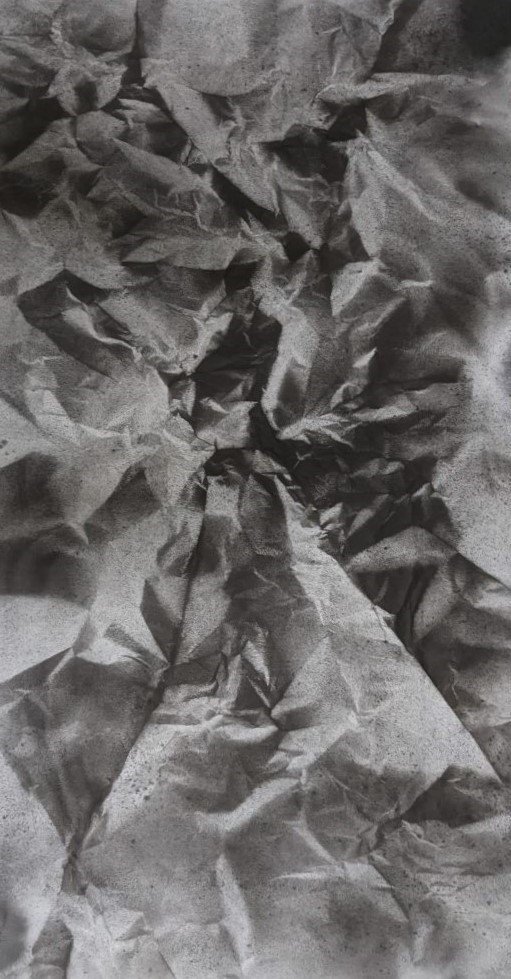 Untitle《無題》，138x69cm， Ink on paper