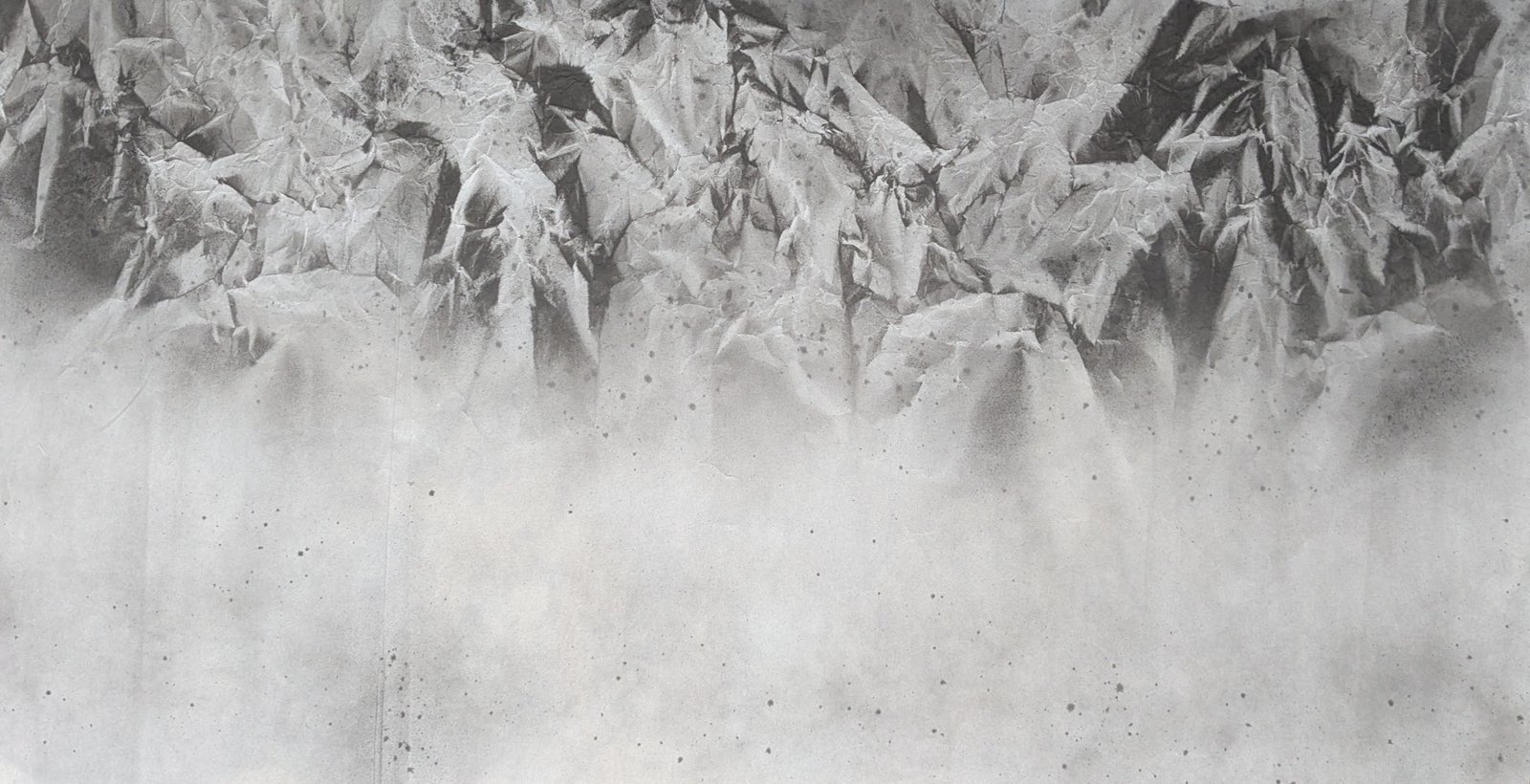 Untitle《無題》，180x97cm， Ink on paper