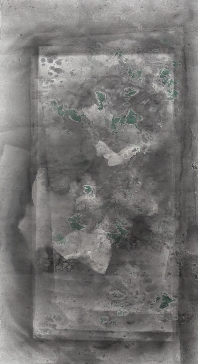 Untitle《無題》，138x69cm， Ink on paper