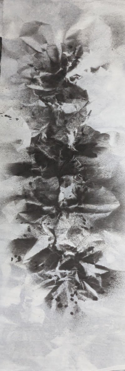 Untitle《無題》，138x69cm， Ink on paper