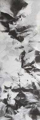 Untitle《無題》，138x69cm， Ink on paper