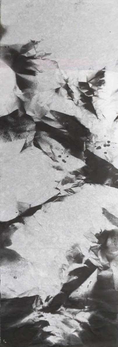 Untitle《無題》，138x69cm， Ink on paper