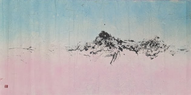 Untitle《無題》，138x69cm， Ink on paper