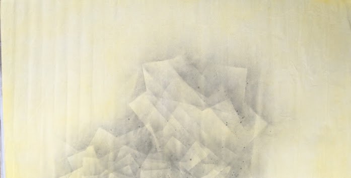 Untitle《無題》，180x97cm， Ink on paper