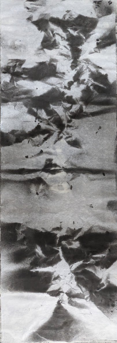 Untitle《無題》，138x69cm， Ink on paper