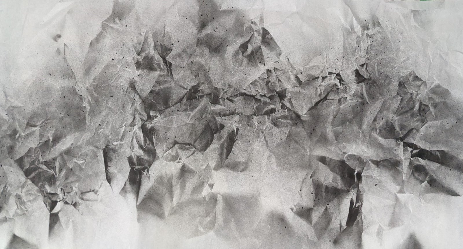 Untitle《無題》，180x97cm， Ink on paper