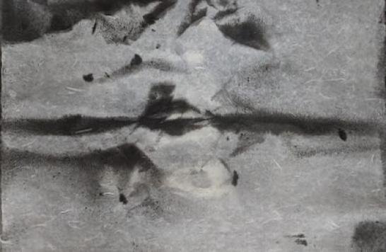 Untitle《無題》，138x69cm， Ink on paper