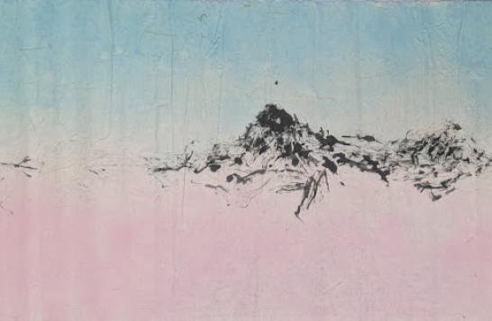 Untitle《無題》，138x69cm， Ink on paper