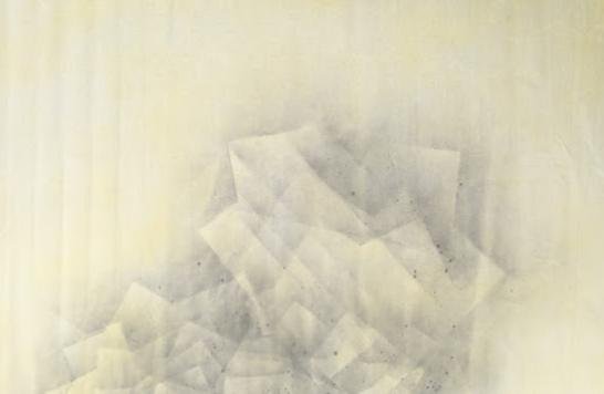 Untitle《無題》，180x97cm， Ink on paper