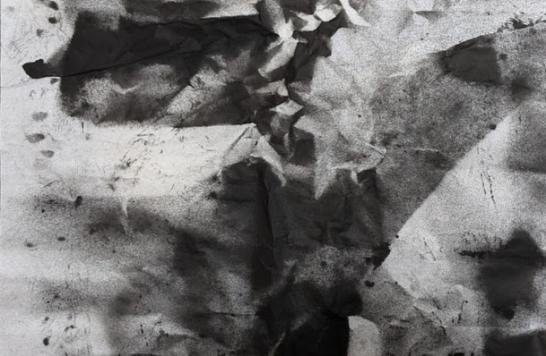 Untitle《無題》，138x69cm， Ink on paper